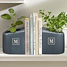 Ceramic Bookends + Planter